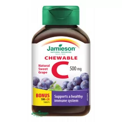 JAMIESON VITAMÍN C 500 mg hrozno tablety na cmúľanie 120 ks