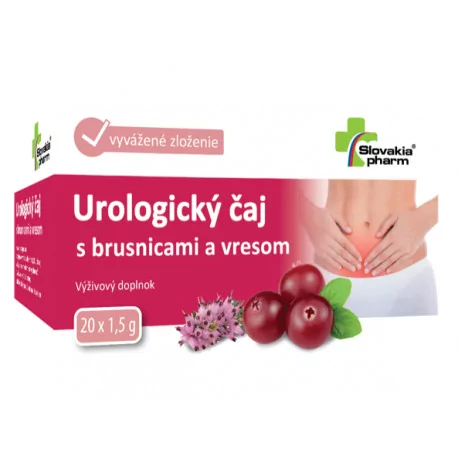 Slovakiapharm Urologický čaj s brusnicami a vresom 20 x 1,5 g