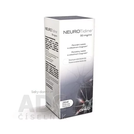 NEUROTidine 50 mg/ml perorálny roztok 250 ml