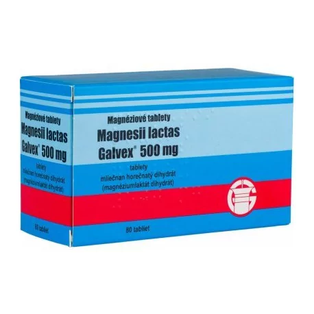 Galvex MAGNESII LACTAS 500 mg Magnéziové tablety 80 ks