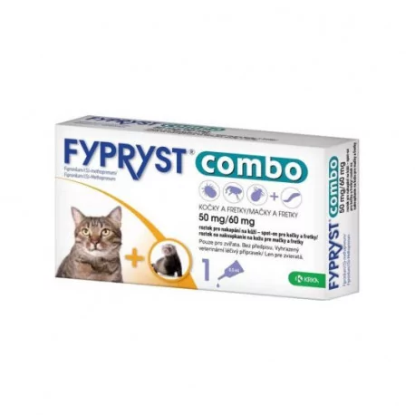 FYPRYST MAČKY A FRETKY combo 50 mg/60 mg roztok na kvapkanie na kožu 0,5 ml