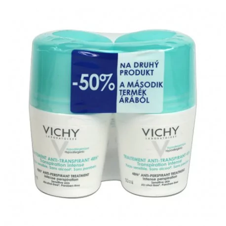 VICHY DEO ANTI-TRANSPIRANT 48H roll-on Intensive DUO 2 x 50 ml