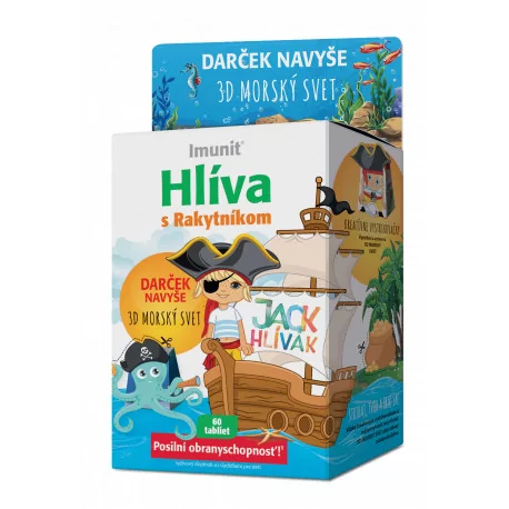 Imunit HLIVA s Rakytníkom tablety pre deti 60 ks + 3D morský svet