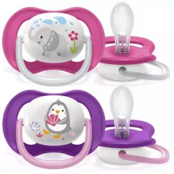 AVENT CUMLÍK 6-18M Ultra air zvieratko dievča 2 ks