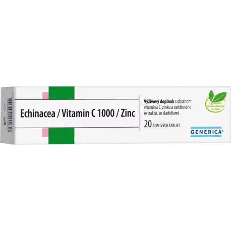 GENERICA Echinacea/Vitamin C 1000/Zinc šumivé tablety 20 ks