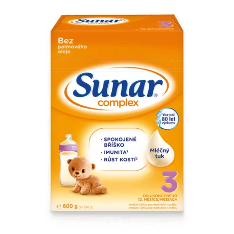 SUNAR COMPLEX 3 mliečna výživa 600 g