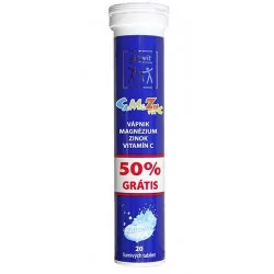 ZDROVIT VÁPNIK HORČÍK ZINOK 50% navyše tbl eff (šumivé tablety)1x20 ks