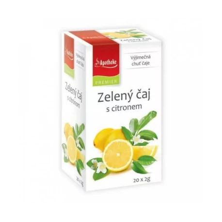 APOTHEKE PREMIER SELECTION ZELENÝ ČAJ S CITRÓNOM vrecúška 20 x 2 g
