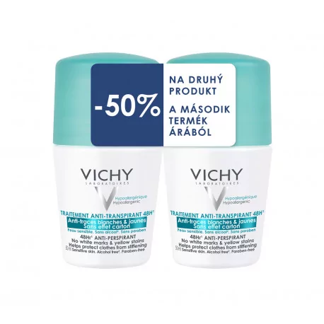 VICHY DEO ANTI-TRACES 48H Roll-on DUO 2 x 50 ml