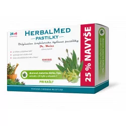 HERBALMED PASTILKY pri kašli skorocel mat.dúš lipa 30 ks