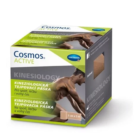 Cosmos Active Kineziologická tejpovacia páska béžová 5 cm x 5 m 1 ks