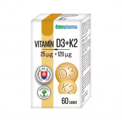 EDENPharma Vitamín D3 + K2 tablety 60 ks