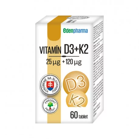 EDENPharma Vitamín D3 + K2 tablety 60 ks