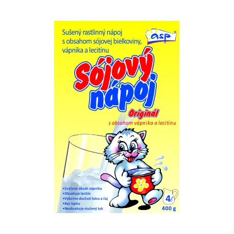 asp SÓJOVÝ NÁPOJ Originál (Mačka) s obsahom vápnika a lecitínu sušený 400 g