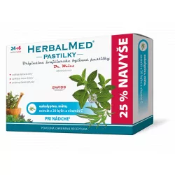 HERBALMED PASTILKY pri nádche eukalyptus mäta 30 ks