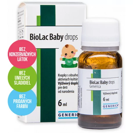GENERICA BioLac Baby drops kvapky 6 ml
