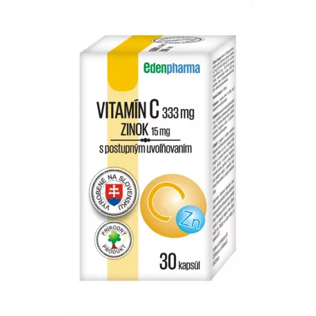 EDENPharma Vitamín C + zinok s postupným uvoľňovaním kapsuly 30 ks