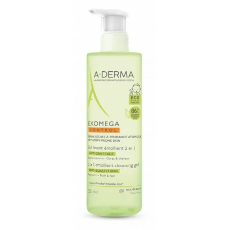 A-DERMA EXOMEGA CONTROL 2v1 emolienčný gél 500 ml
