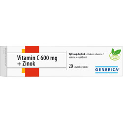 GENERICA Vitamin C 600 mg + Zinok šumivé tablety 20 ks