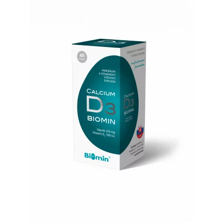 BIOMIN Calcium s vitamínom D3 kapsuly 60 ks
