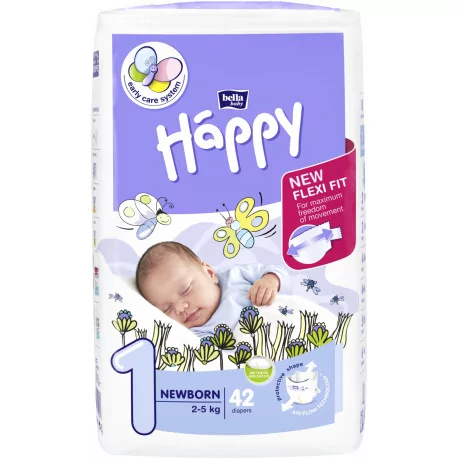 Bella HAPPY 1 NEWBORN detské plienky (2-5 kg) 42 ks