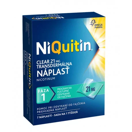 NiQuitin Clear náplasť 21 mg 7 ks