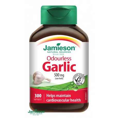JAMIESON Cesnak bez zápachu 500 mg 300 kapsúl
