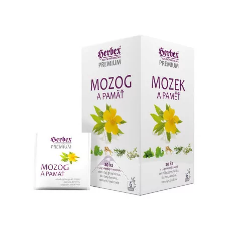 HERBEX Premium mozog a pamäť bylinný čaj 20 x 1,5 g 