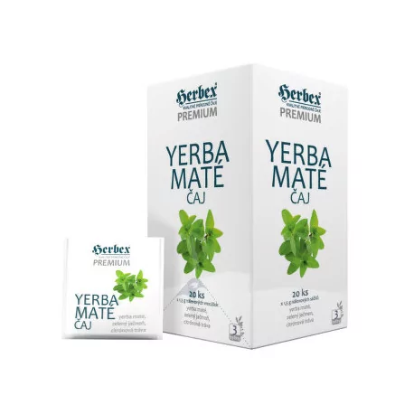 HERBEX Premium yerba maté čaj bylinný čaj 20 x 1,5 g