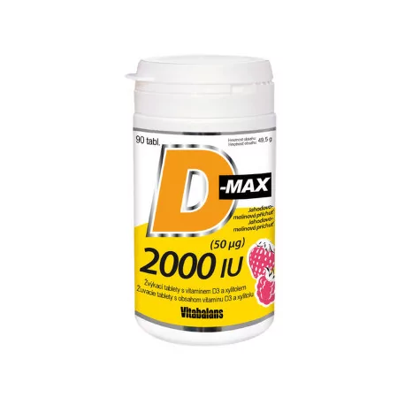 Vitabalans D-MAX 2000 IU žuvacie tablety 90 ks
