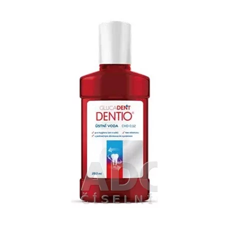 GLUCADENT DENTIO Ústna voda 0,12% chlorhexidin 250 ml