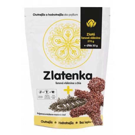 ZLATENKA Ľanová vláknina s chia 300 g ZLATENKA Ľanová vláknina s chia 300 g