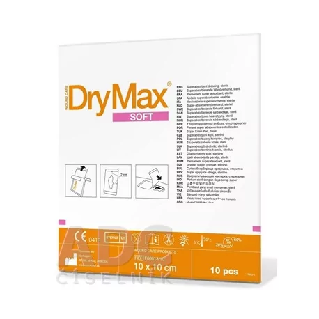 DryMax EXTRA SOFT Krytie superabsorpčné 10x10 cm, 1 ks