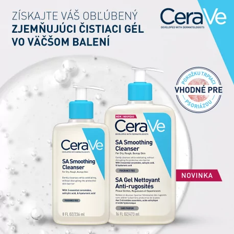 CeraVe SA ČISTIACA ZJEMŇUJÚCA EMULZIA na suchú a drsnú pokožku 473 ml