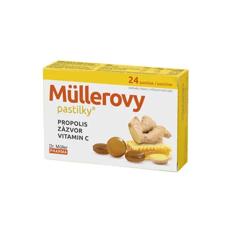 MÜLLEROVE pastilky PROPOLIS ZÁZVOR 24 ks
