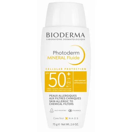 BIODERMA Photoderm Mineral Fluid SPF 50+ opaľovací krém 75 g