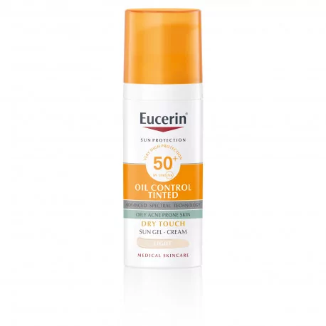 Eucerin SUN OIL CONTROL TINTED SPF 50+ LIGHT gél-krém tonovaný 50 ml
