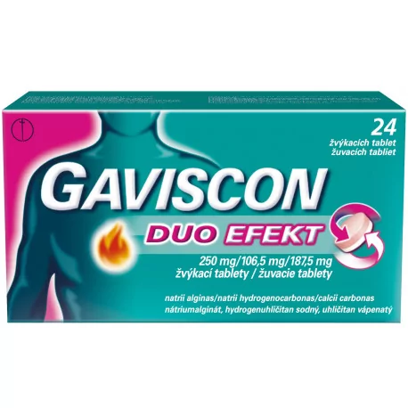 GAVISCON DUO EFEKT žuvacie tablety 24 ks
