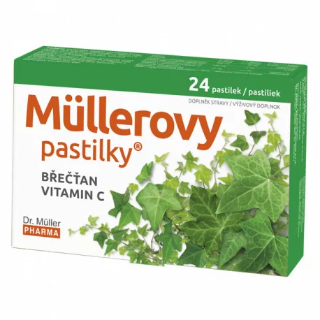 MÜLLEROVE pastilky BREČTAN a VITAMÍN C 24 ks