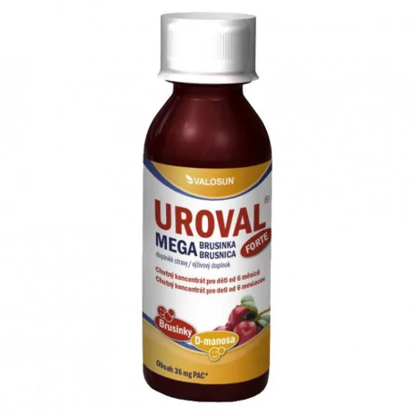 UROVAL mega brusnice forte sirup 200 ml