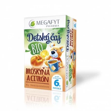 MEGAFYT Detský čaj BIO BROSKYŇA CITRÓN 20 x 2 g