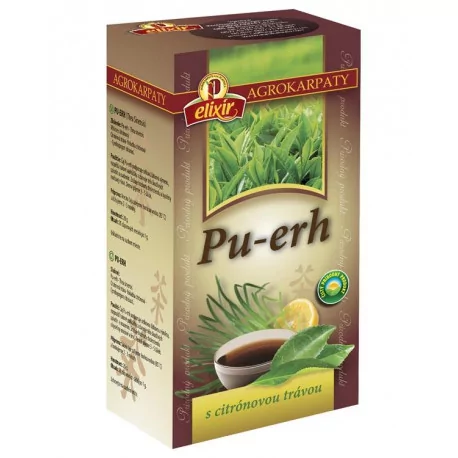 AGROKARPATY PU-ERH s citrónovou trávou čaj vrecúška 20 x 1 g