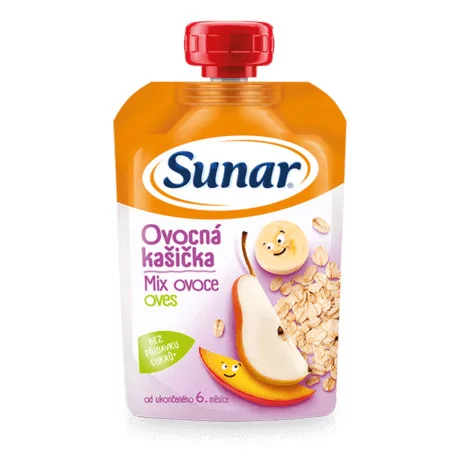 SUNAR Ovocná kašička mix ovocia ovos 120 g