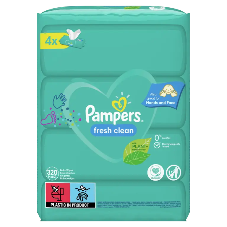 PAMPERS wipes Fresh Clean vlhčené obrúsky XXL pack 320 ks MEDIKAMENT.sk