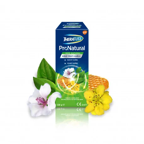 THERATUSS ProNatural sirup na suchý a vlhký kašeľ, s odmerkou 128 g