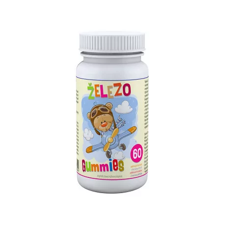 ŽELEZO Gummies Clinical pektínové bonbóny s hroznovou príchuťou 60 ks