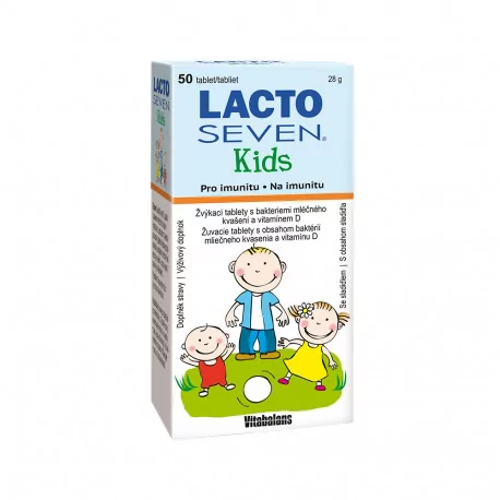 Vitabalans LACTOSEVEN Kids žuvacie tablety 50 ks