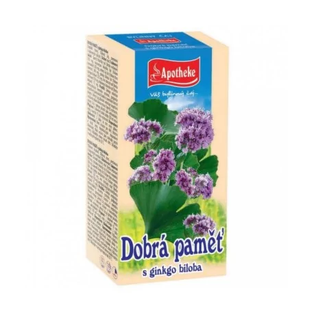 APOTHEKE ČAJ PRE DOBRÚ PAMÄŤ GINKGO BILOBA vrecúška 20 x 1,5 g 