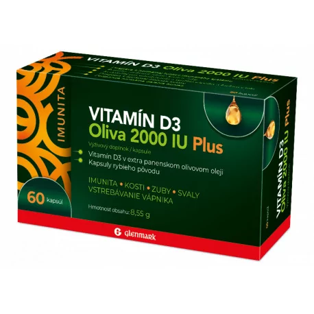 VITAMÍN D3 Oliva 2000 IU Plus kapsuly 60 ks