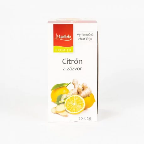 APOTHEKE PREMIER SELECTION ČAJ CITRÓN A ZÁZVOR vrecúška 20 x 2 g 
